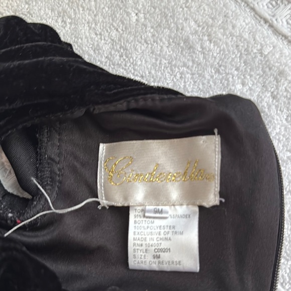 Cinderella Black and Red Ruffled Tiered Babydoll Dress - Picture 6 of 8